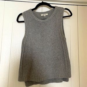 Grey sleeveless sweater